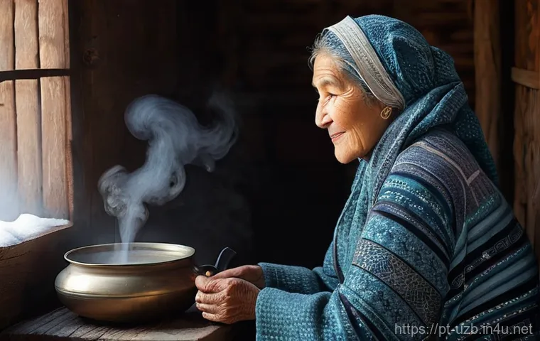 우즈베키스탄 전통 차 문화 - **Lively Chaikhana (Tea House) Scene:**
    "A vibrant and bustling scene inside a traditional Uzbek...
