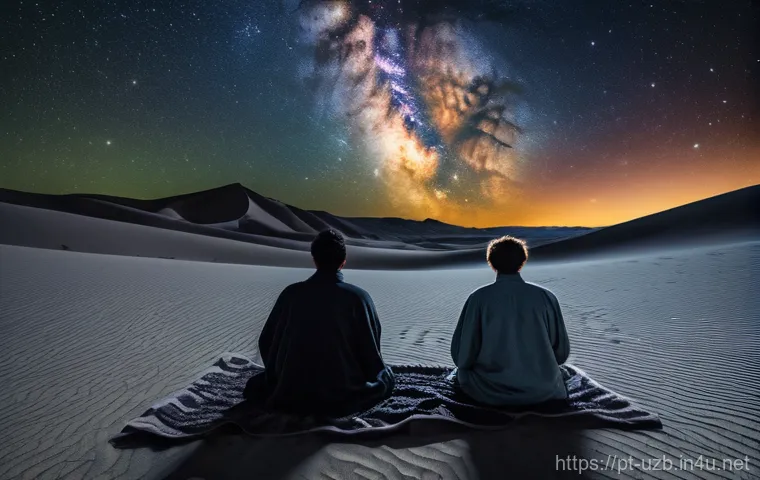 부하라에서의 하룻밤 유목민 체험 - **"A serene night scene at a nomadic yurt camp in the vast Kyzylkum Desert. Several traditional, rou... 부하라에서의 하룻밤 유목민 체험 - **"A serene night scene at a nomadic yurt camp in the vast Kyzylkum Desert. Several traditional, rou...